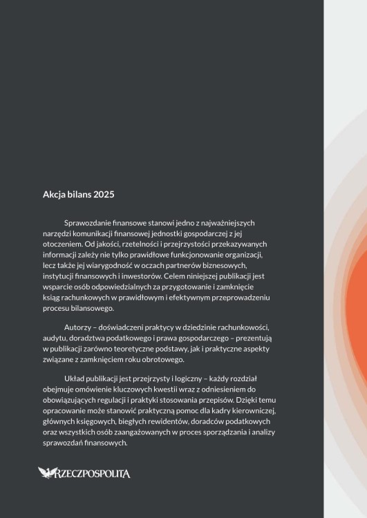 Poradnik Rzeczpospolitej - tył okładki - Akcja bilans 2025